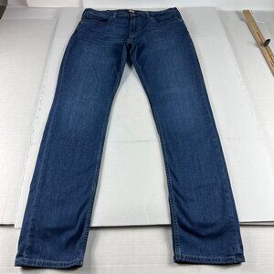 Paige Jeans Mens 34x32* Federal Slim Fit Straight Dark Blue Stretch Denim Tag 33